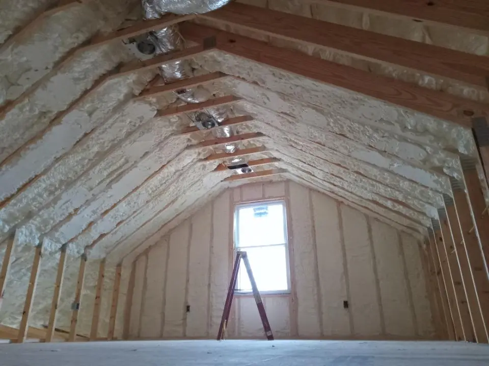 Spray foam roofing application for Crawl Space Insulation project in Robinson